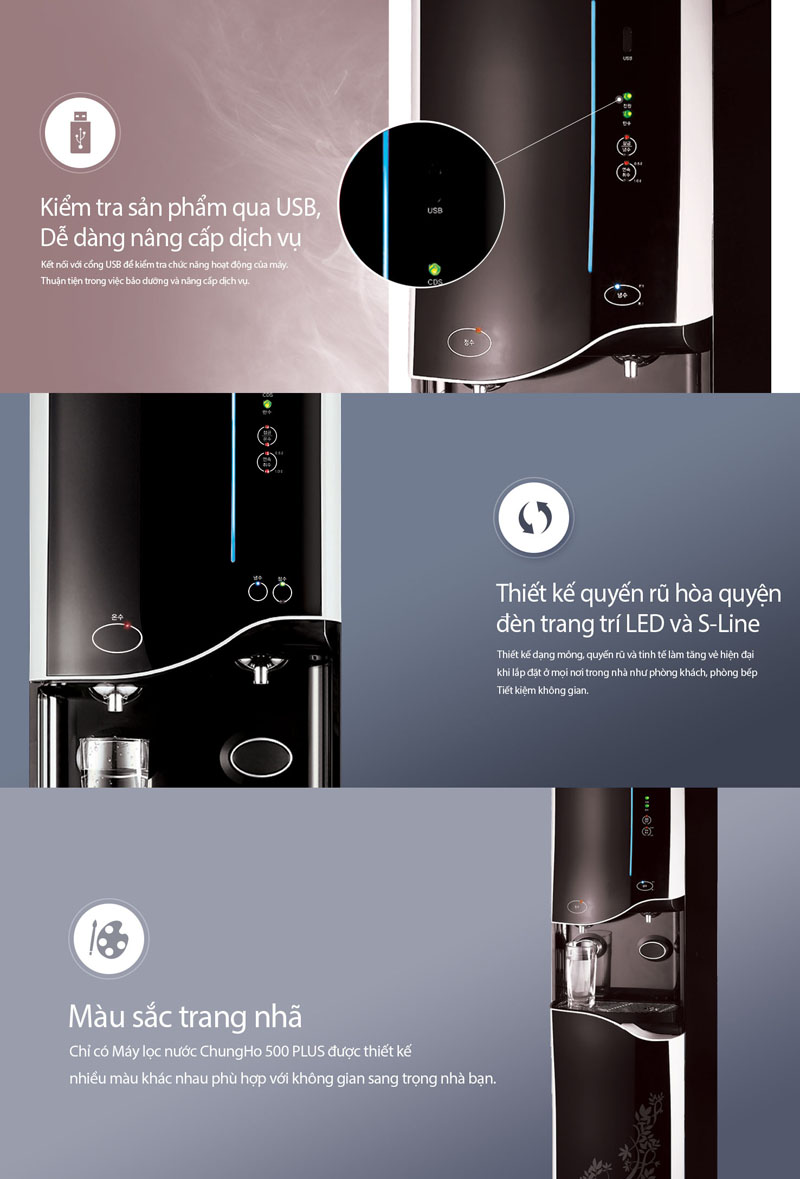 Máy lọc nước nóng lạnh ChungHo  500 PLUS - Hàng chính hãng