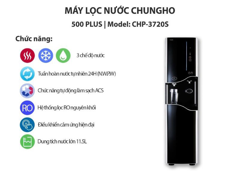 Máy lọc nước nóng lạnh ChungHo  500 PLUS - Hàng chính hãng
