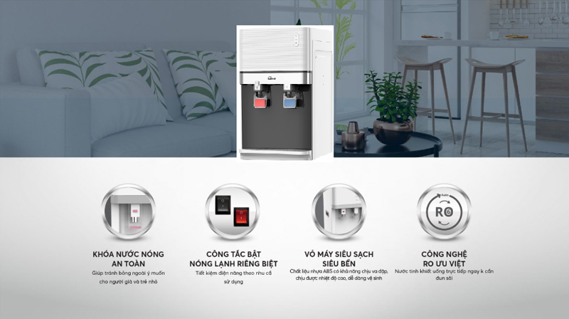 Máy lọc nước nóng lạnh RO Fujie WPD555C - Hàng chính hãng