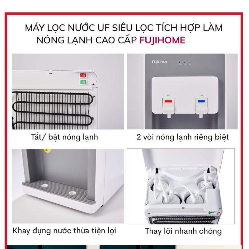 Máy lọc nước nóng lạnh Fujihome WP507E - Hàng chính hãng