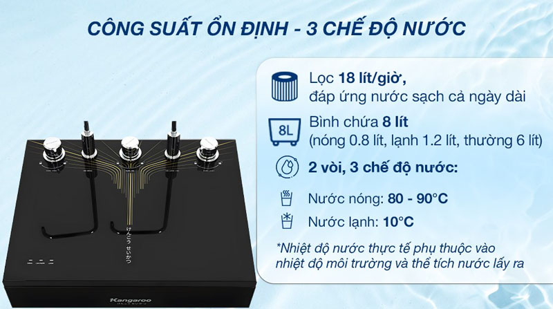 Máy lọc nước RO nóng nguội lạnh Kangaroo KG10A13 - Hàng chính hãng