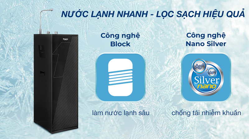 Máy lọc nước Hydrogen nóng lạnh Kangaroo KG10A9I - Hàng chính hãng