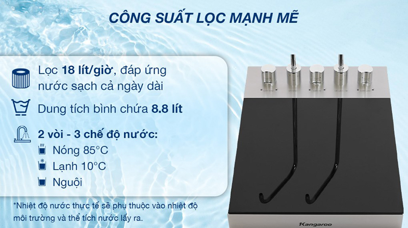 Máy lọc nước nóng lạnh Kangaroo KG12A8 - Hàng chính hãng