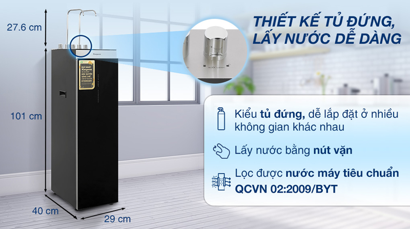 Máy lọc nước nóng lạnh Kangaroo KG12A8 - Hàng chính hãng