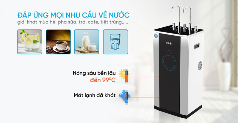 Máy lọc nước nóng lạnh Karofi KAD-D50 - Hàng chính hãng