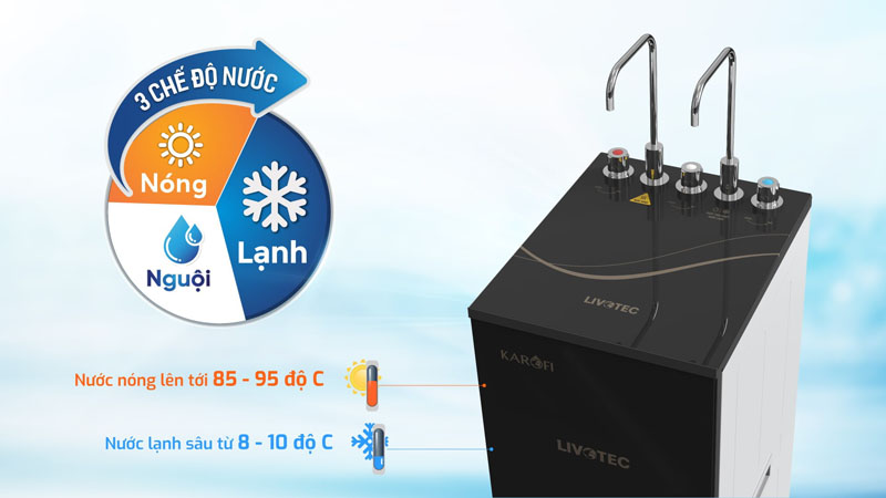 Máy lọc nước nóng lạnh Karofi LIVOTEC 628 - Hàng chính hãng