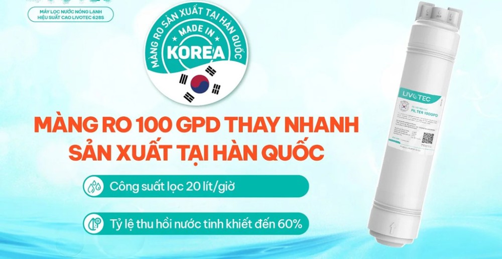 Máy lọc nước nóng lạnh Livotec 628S - Hàng chính hãng