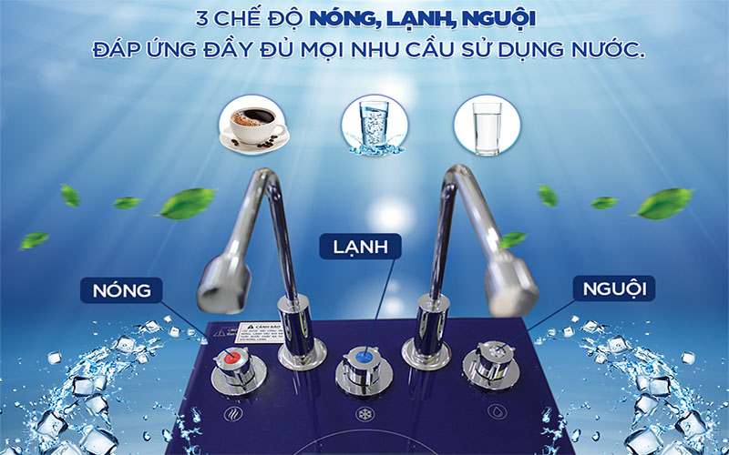 3 Chế độ Nóng - Lạnh - Nguội của Máy lọc nước nóng lạnh nguội Panworld PW-9202