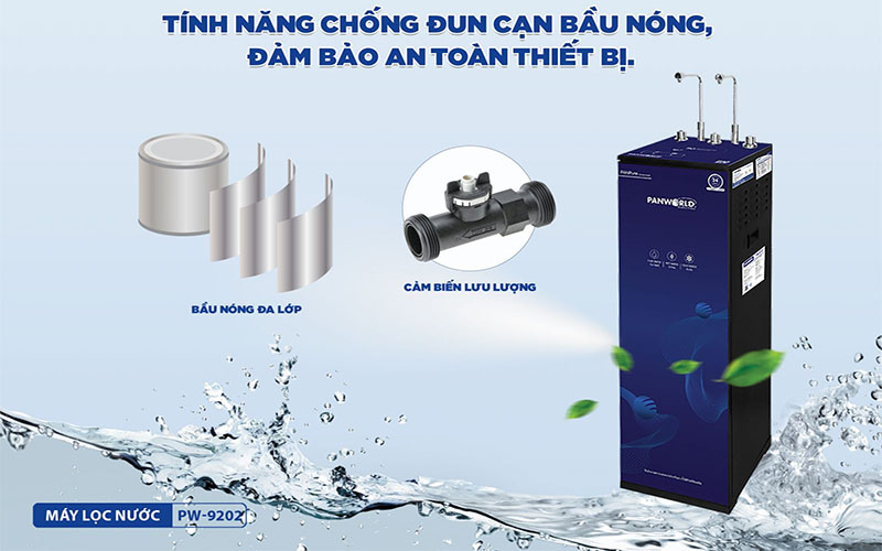 Tính năng an toàn của Máy lọc nước nóng lạnh nguội Panworld PW-9202