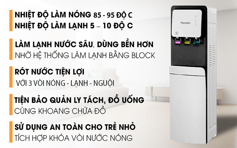 Máy lọc nước nóng lạnh nguội RO Panakio PRO-313LB-08 - Hàng chính hãng
