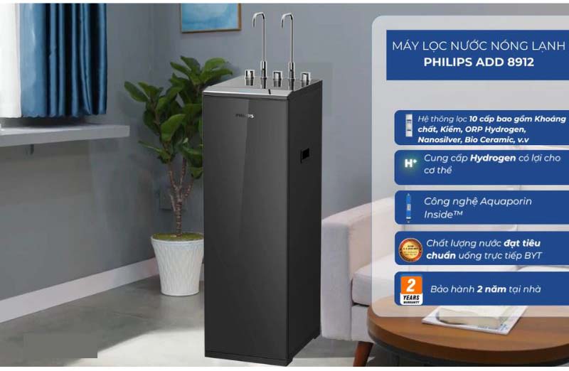 Máy lọc nước RO nóng lạnh Philips ADD8912 - Hàng chính hãng