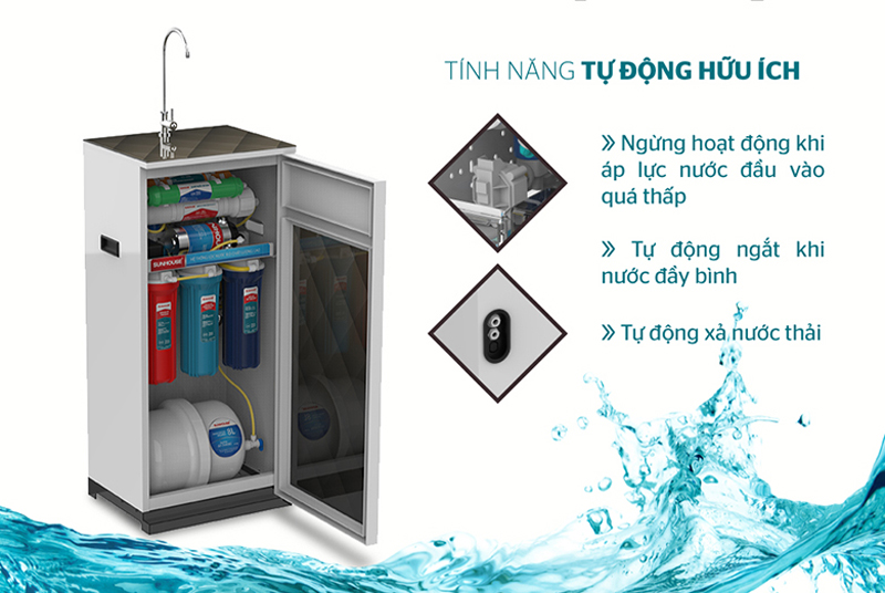 Máy lọc nước RO Sunhouse SHA8858K - Hàng chính hãng