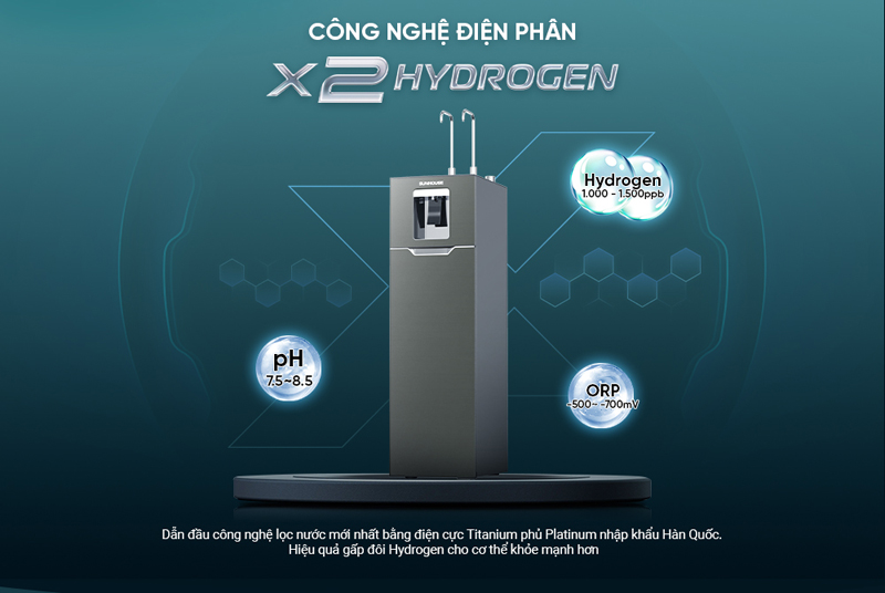 Chức năng tạo nước nước giàu Hydrogen, tốt cho sức khỏe