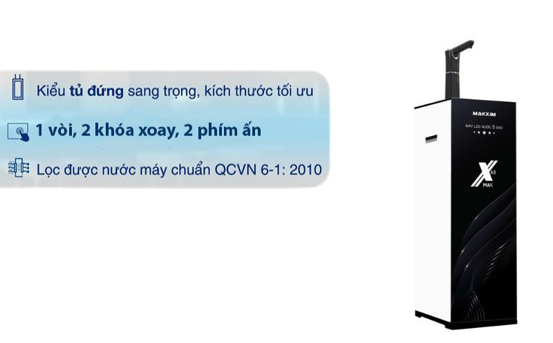 Máy lọc nước tinh khiết RO 3 chức năng Makxim AC-X-110 - Hàng chính hãng