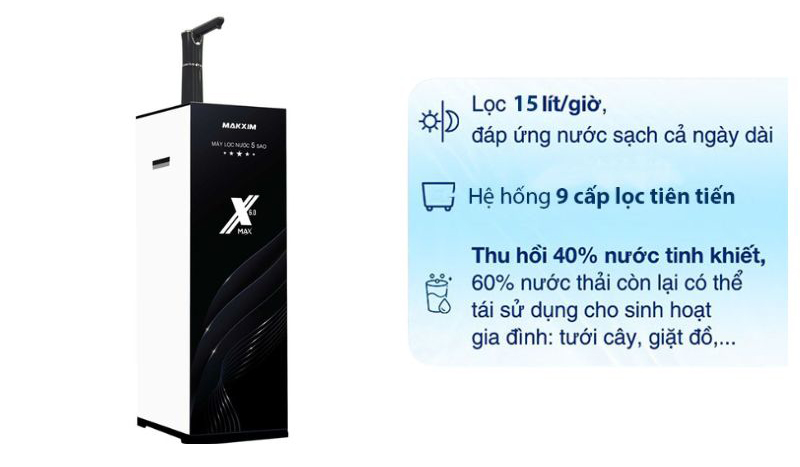 Máy lọc nước tinh khiết RO 3 chức năng Makxim AC-X-110 - Hàng chính hãng