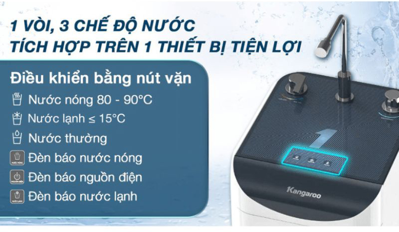 Máy lọc nước nóng lạnh nguội Kangaroo KG10A7ES - Hàng chính hãng