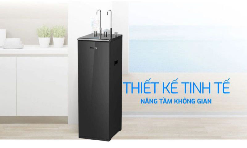 Kiểu dáng dạng tủ đứng hiện đại, tinh tế, tiện dụng, sở hữu gam màu đen sang trọng