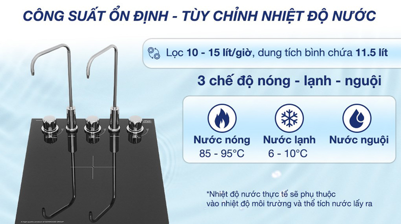 Máy lọc nước RO nóng nguội lạnh Sunhouse UltraPURE SHA76623KL - Hàng chính hãng
