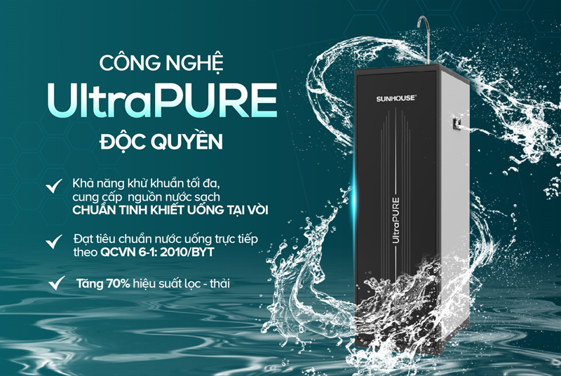 Công nghệ độc quyền UltraPURE với khả năng khử khuẩn tối đa