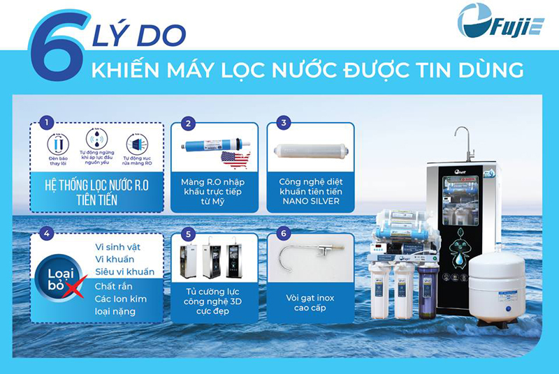 Máy lọc nước tinh khiết RO Fujie RO-09 CAB - Hàng chính hãng