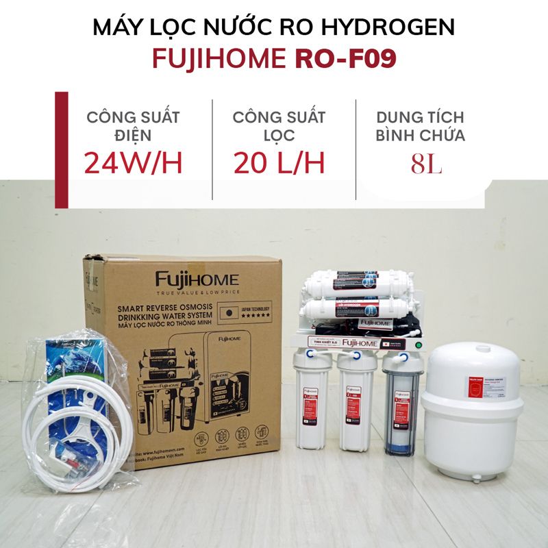 Máy lọc nước tinh khiết Fujihome Hydrogen RO-F09 - Hàng chính hãng