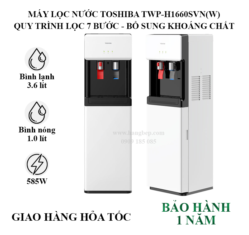 Máy lọc nước RO Toshiba TWP-H1660SVN(W) - Hàng chính hãng