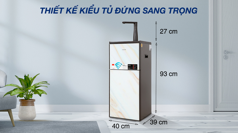 Kích thước nhỏ gọn, kiểu dáng sang trọng, tạo điểm nhấn cho không gian nội thất