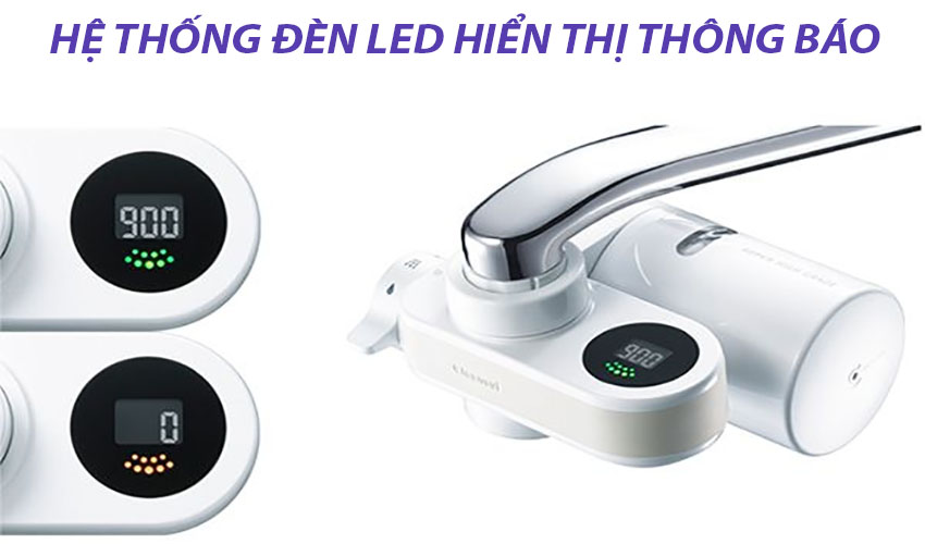 Hệ thống đèn LED của Máy lọc nước trực tiếp tại vòi Cleansui EF102