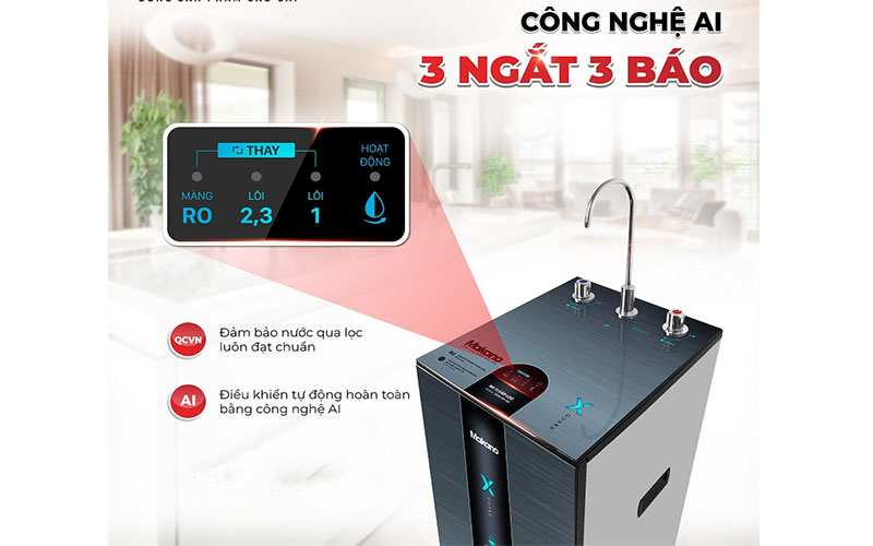 Máy lọc nước từ trường nóng nguội Makano X-Guard MKW-36211M - Hàng chính hãng