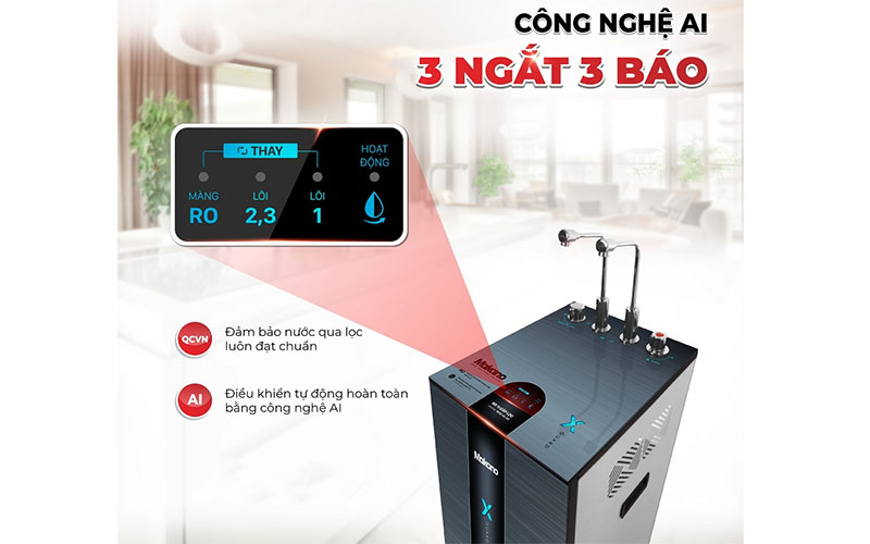 Máy lọc nước từ trường nóng nguội lạnh Makano X-Guard MKW-36711M - Hàng chính hãng