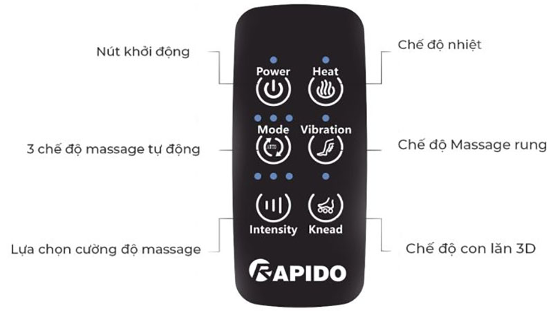 Máy massage chân Rapido RLM60 - Hàng chính hãng