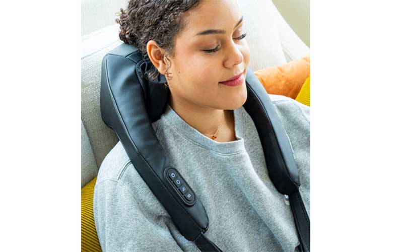 Máy massage cổ và vai gáy công nghệ Shiatsu 3D kèm pin sạc Homedics NMS-730 - Hàng chính hãng