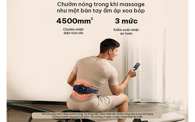 Chức năng chườm nóng của Máy massage lưng SKG K3-2
