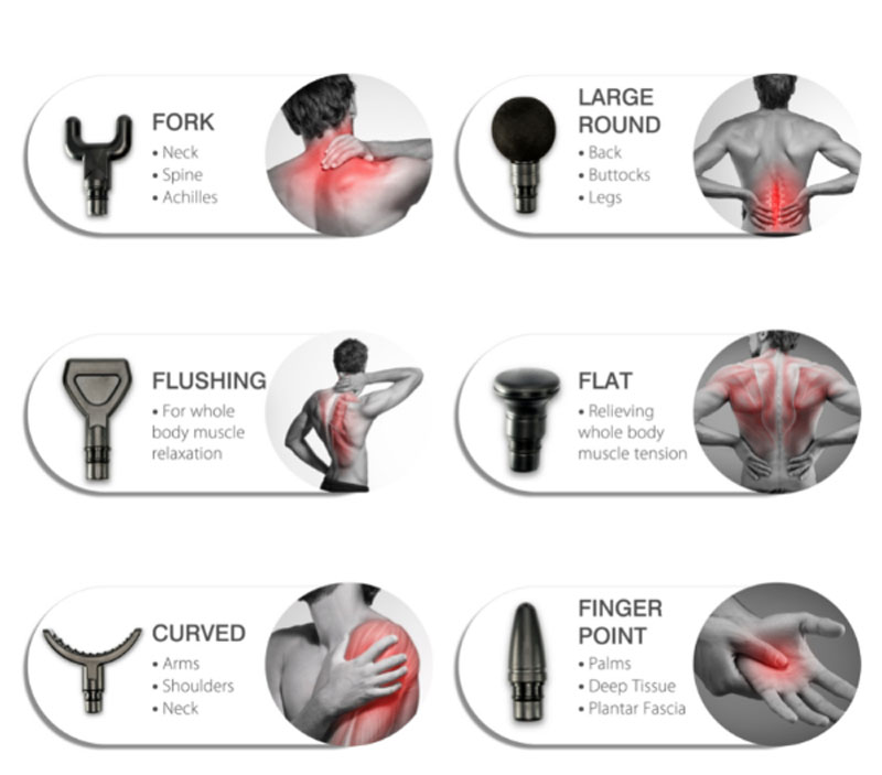 Súng massage thể thao 6 đầu chuyên dụng Rio MAMG - Hàng chính hãng