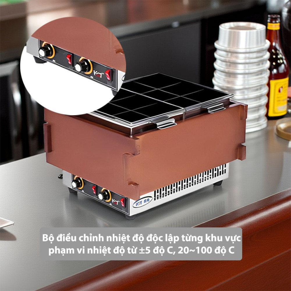 Máy nấu chả cá đôi H&C FC-5/2BF - Hàng chính hãng