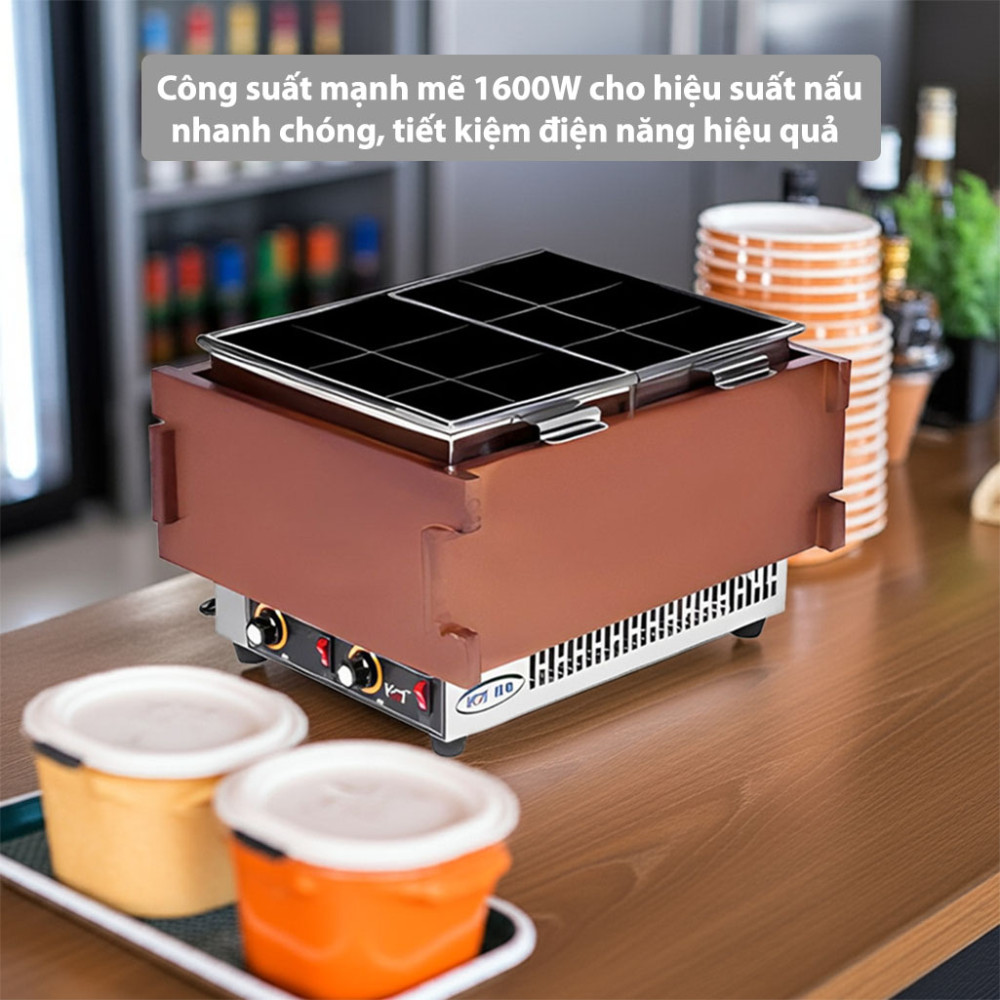 Máy nấu chả cá đôi H&C FC-5/2BF - Hàng chính hãng