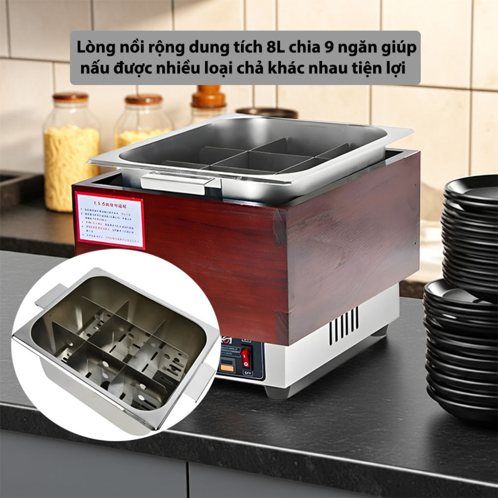 Máy nấu chả cá đơn H&C FC-8L/BF - Hàng chính hãng