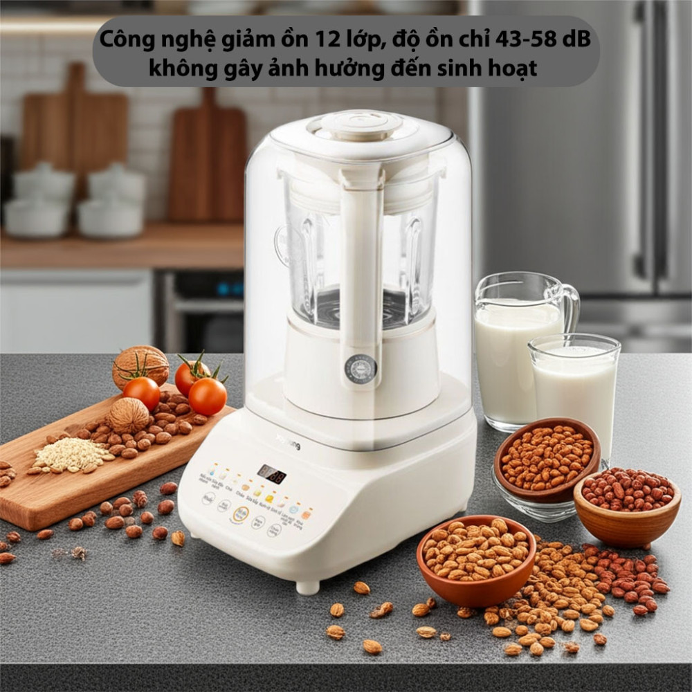 Máy nấu sữa hạt chống ồn Joyoung JHSB-602 được ứng dụng công nghệ giảm ồn hiện đại