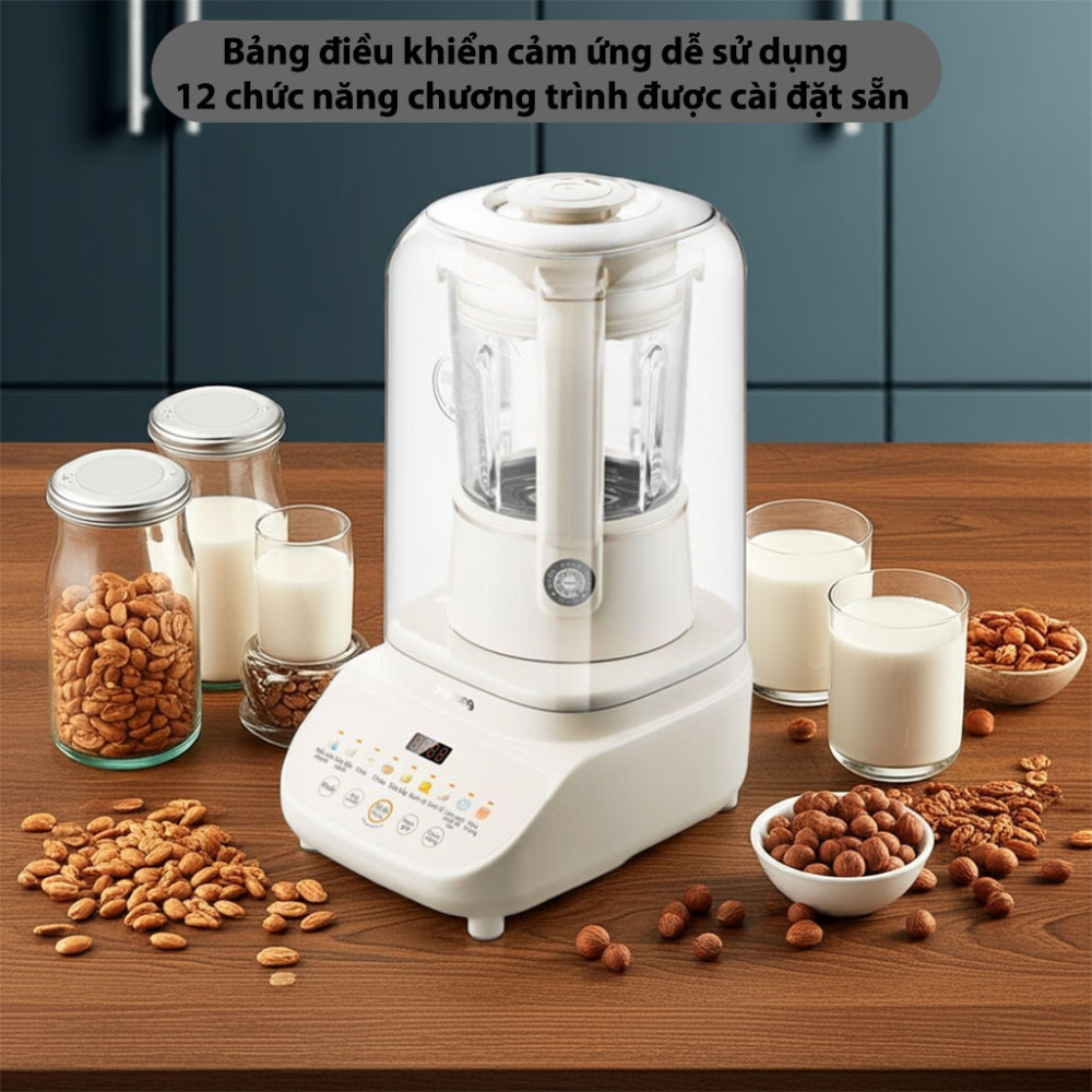 Máy nấu sữa hạt chống ồn Joyoung JHSB-602 thiết kế bảng điều khiển cảm ứng hiện đại