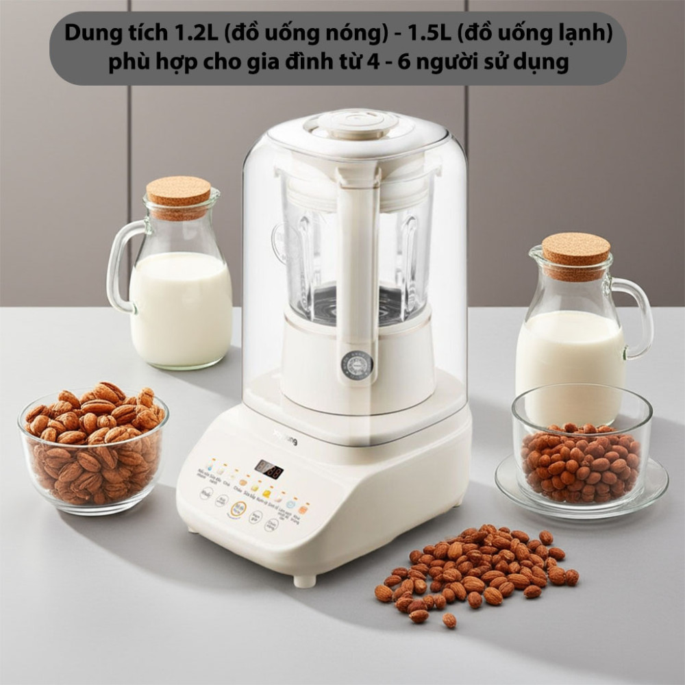 Máy nấu sữa hạt chống ồn Joyoung JHSB-602 thiết kế cối xay dung tích phù hợp sử dụng trong gia đình