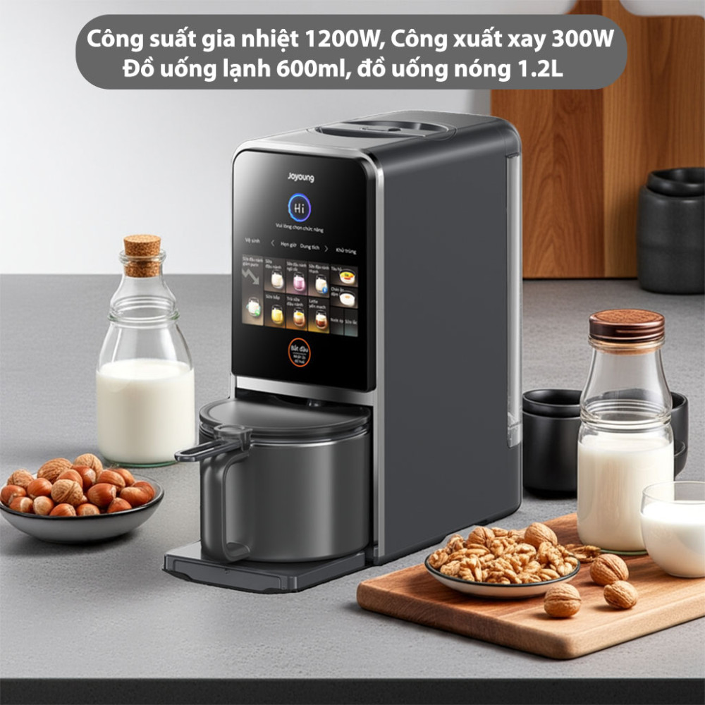Máy nấu sữa hạt làm sạch tự động Joyoung JSCB-K7 PRO công suất mạnh mẽ, dung tích phù hợp gia đình