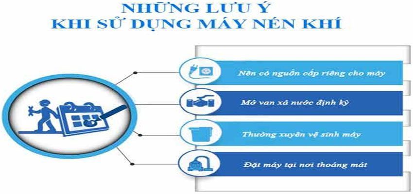 Lưu ý khi sử dụng Máy nén khí Palada PA-4200-W-0.36/8