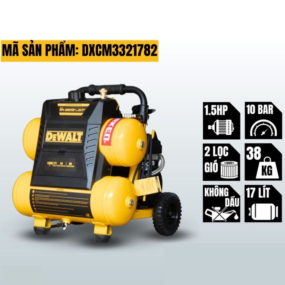 Máy nén khí 17 lít Dewalt DXCM3321782 - Hàng chính hãng