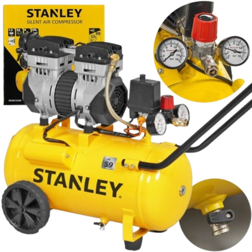 Máy nén khí không dầu 24L Stanley SXCMS1324HE - Hàng chính hãng