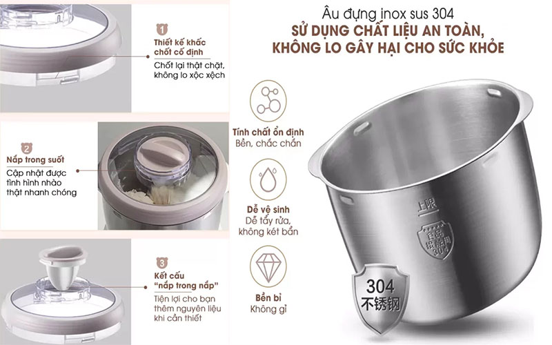 Máy nhào bột tự động Bear DM-B35V1 - Hàng chính hãng