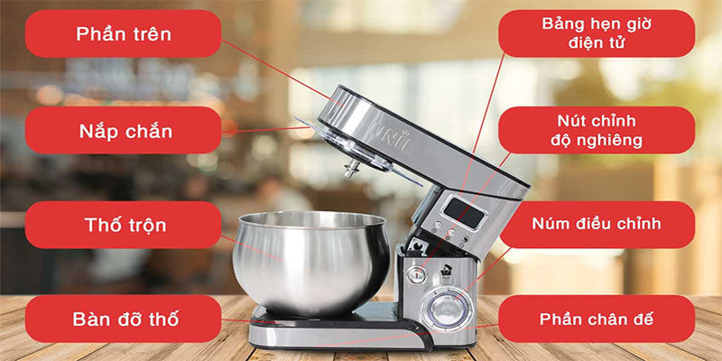 Máy nhồi bột đánh trứng Unie EM2 - Hàng chính hãng