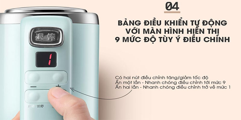 Bảng điều khiển của Máy nhồi bột đánh trứng để bàn Bear DDQ-B03V1