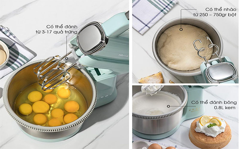 Công dụng của Máy nhồi bột đánh trứng để bàn Bear DDQ-B03V1