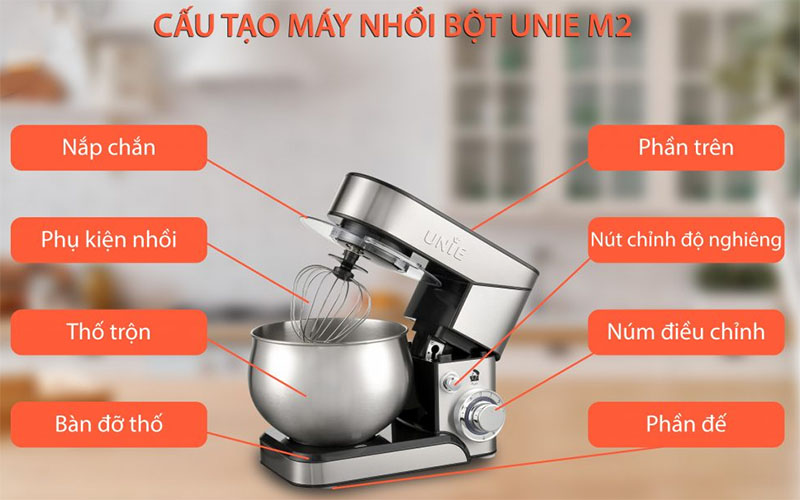 Máy nhồi trộn bột Unie M2 - Hàng chính hãng