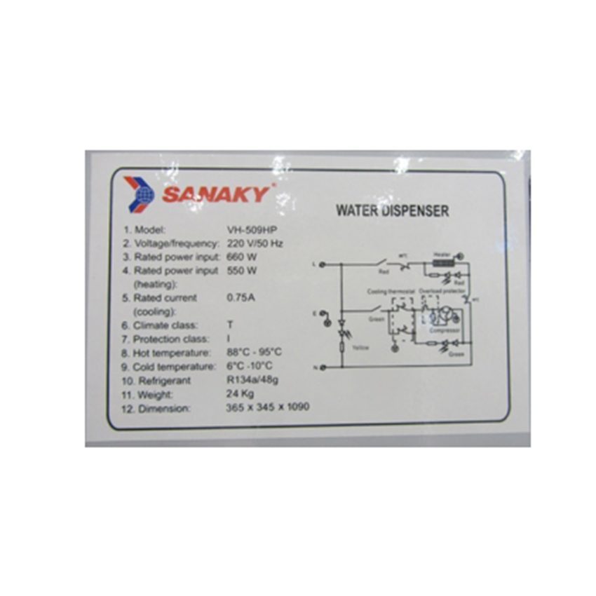 Máy nước nóng lạnh Sanaky VH-509HP - Hàng chính hãng